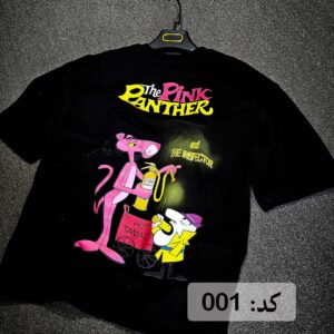 تیشرت دونخ طرح پلنگ صورتی