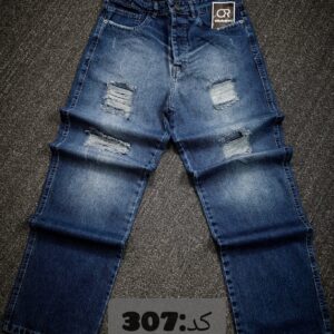 شلوار بگ جین زاپ دار مردانه کد 307