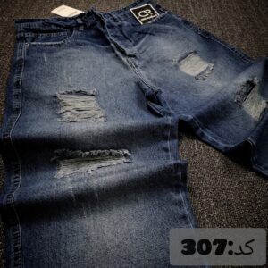 شلوار بگ جین زاپ دار مردانه کد 307