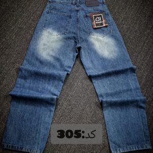 شلوار بگ جین زاپ دار مردانه کد 305