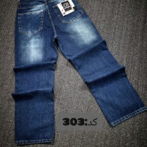 شلوار بگ جین ساده طرح زاپ مردانه کد 303