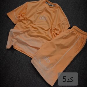 ست تیشرت شلوارک دو نخ مردانه طرح alo کالکشن جدید کد 50001