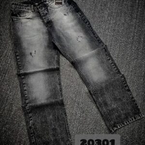 شلوار بگ جین ذغالی مردانه کد 20301