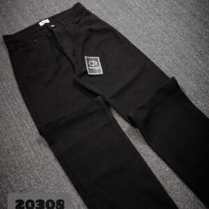 شلوار بگ جین مشکی طرح زاپ مردانه کد 20308