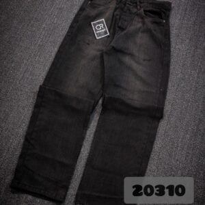 شلوار بگ جین قهوه ای تیره ساده مردانه کد 20310